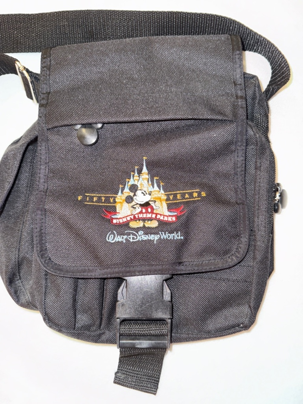 Disney 50th Anniversary crossbody shoulder bag multi pockets Mickey travel bag